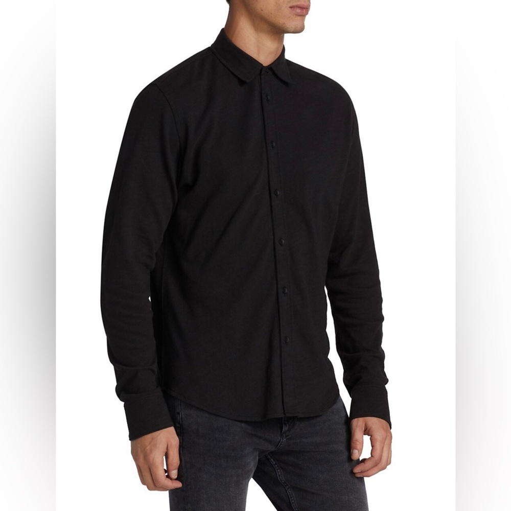 Rag & Bone Fit2 Casual Button Down Dress Shirt in Black
